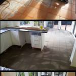 Level cova resurfacing over a tiled floor