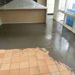 This is an initial skim over a diamond ground tile floor - before being finished with Levelcov