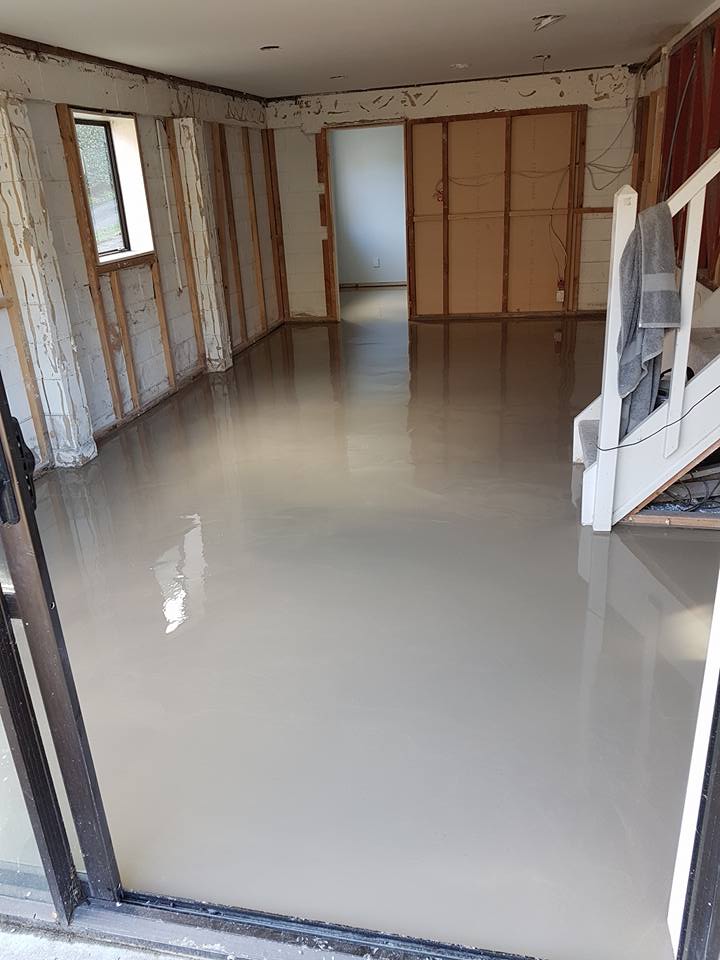 self levelled concrete floor