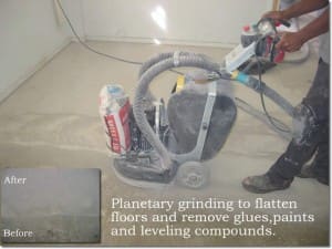 Preparation concrete grinding